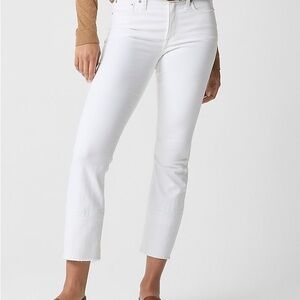 NWT J. Crew Factory Women's flare crop signature stretch White Cropped Jeans